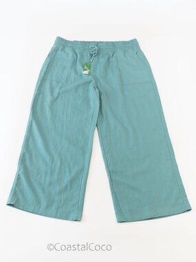 Willit Women's XXL Wide Leg Pants Linen & Cotton Boho Beach Relaxed Resort NWT